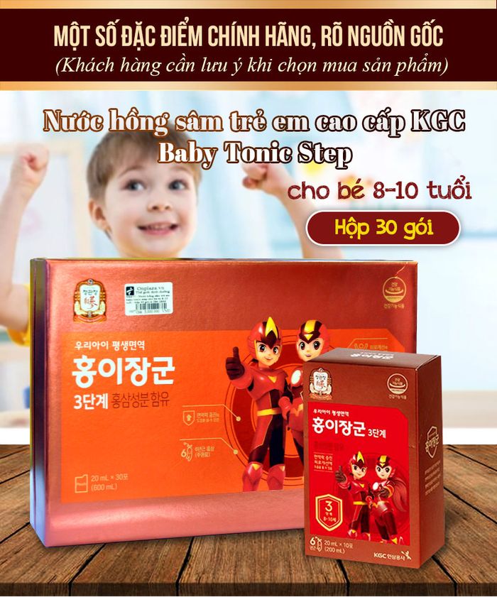 Nước hồng sâm trẻ em cao cấp Baby Tonic Step KGC 8-10 tuổi NS677 1