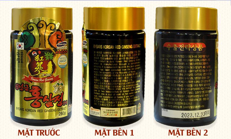 Cao hồng sâm Kanghwa cao cấp hộp gỗ quà biếu loại 4 lọ/hộp NS391 5